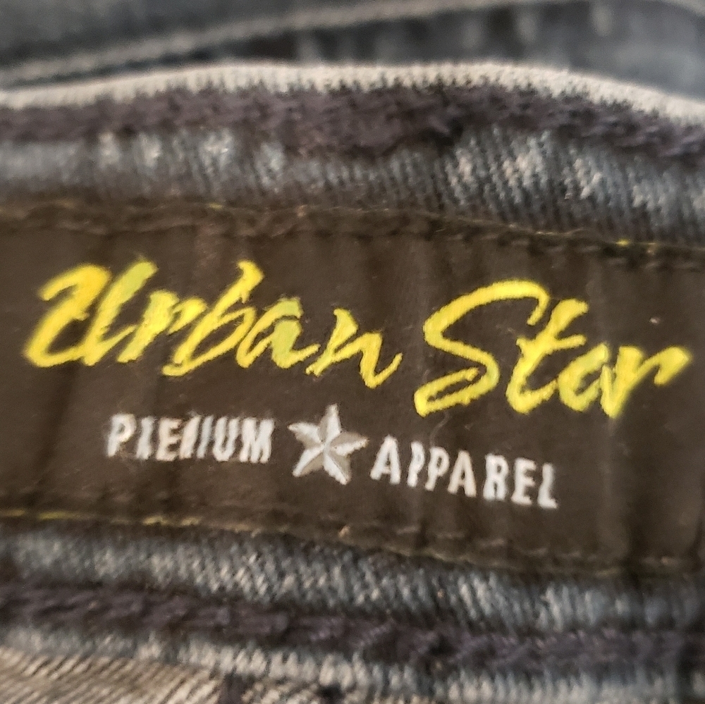 Urban Star Estilo Denim Blue Jeans Hi Rise Stretch Darkwash Size 36 X 30 - Picture 12 of 14